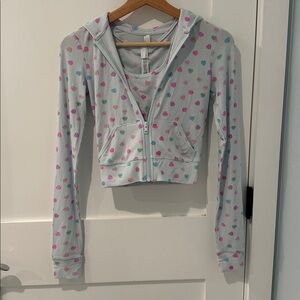 SKIMS Valentine’s Day Limited Edition Heart Hoodie & Tank Top Light Blue XS